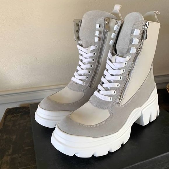 Saint G Kendall Combat Boots Off White-NIB EU SZ 40 - Picture 3 of 4